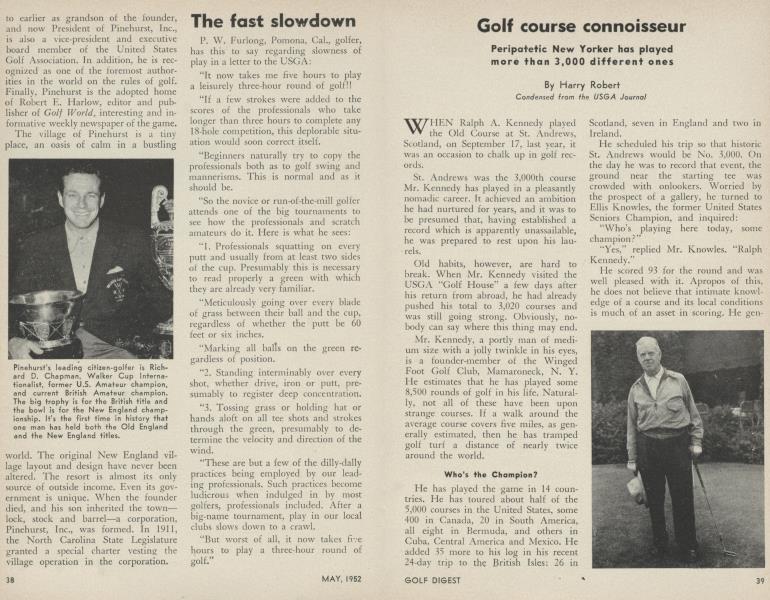Golf course connoisseur