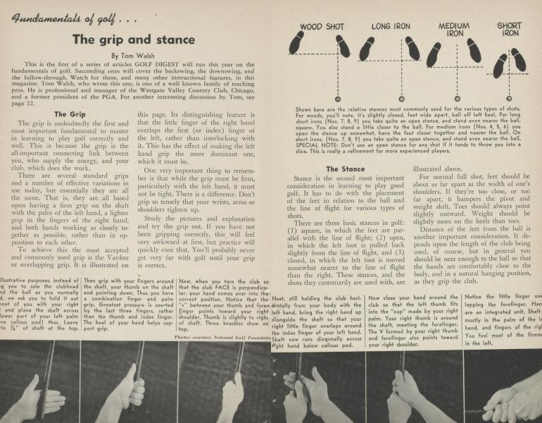 Fundamentals of golf . . .: The grip and stance