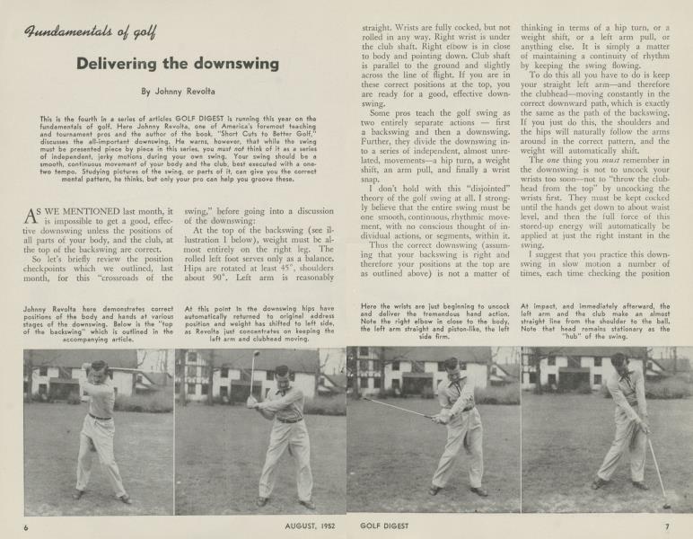 Delivering the downswing