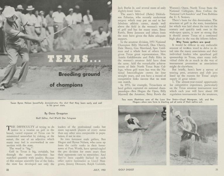 TEXAS . . . Breeding ground of champions