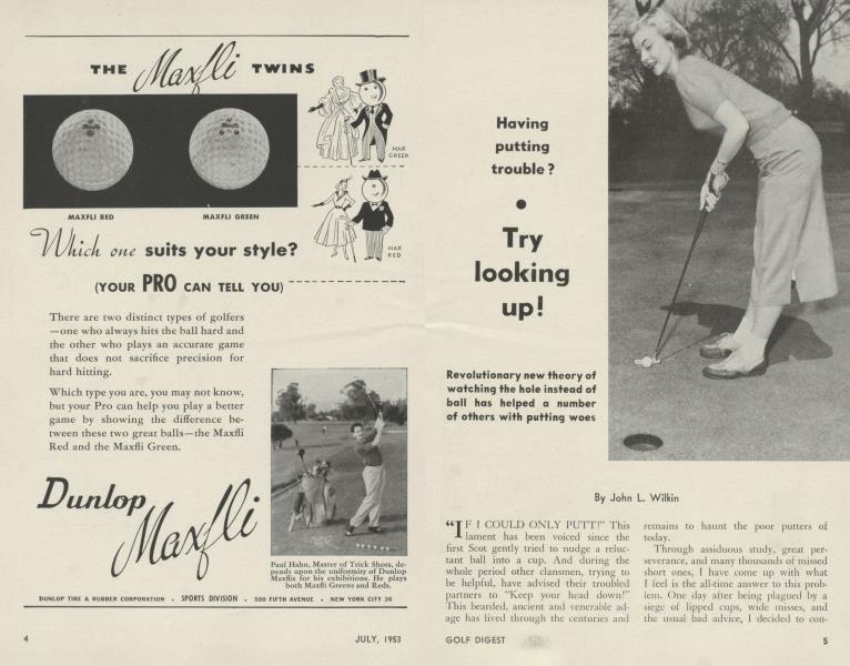 Having putting trouble? Try looking up!