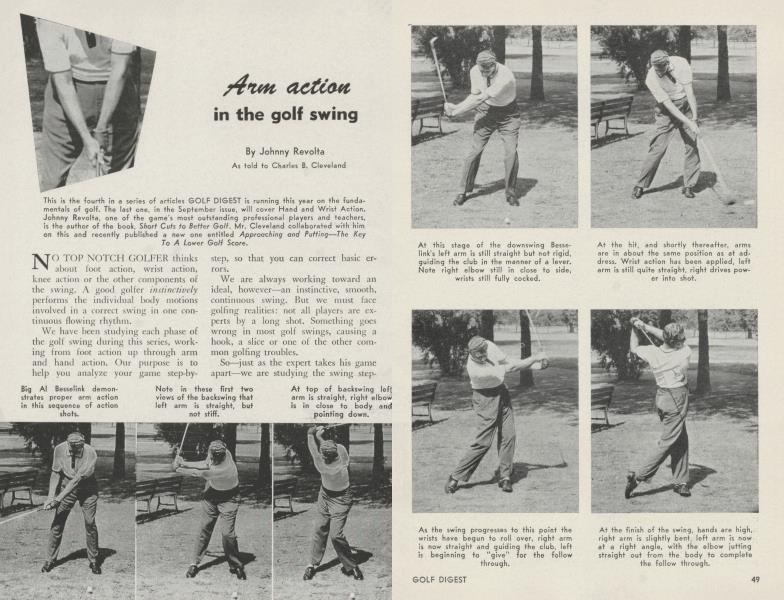 Arm action in the golf swing