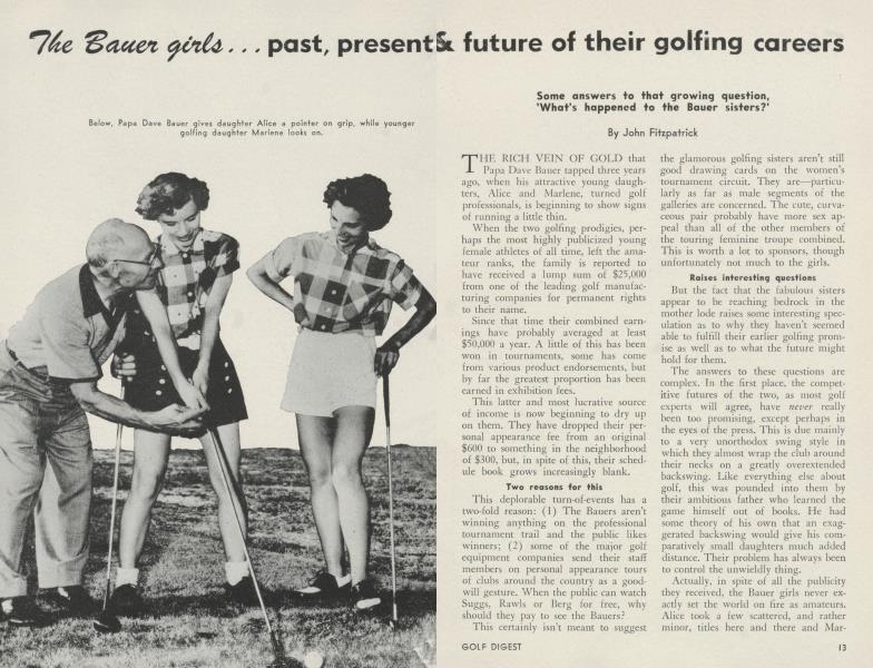 The Bauer girls. . . Past, Present & future of their golfing careers