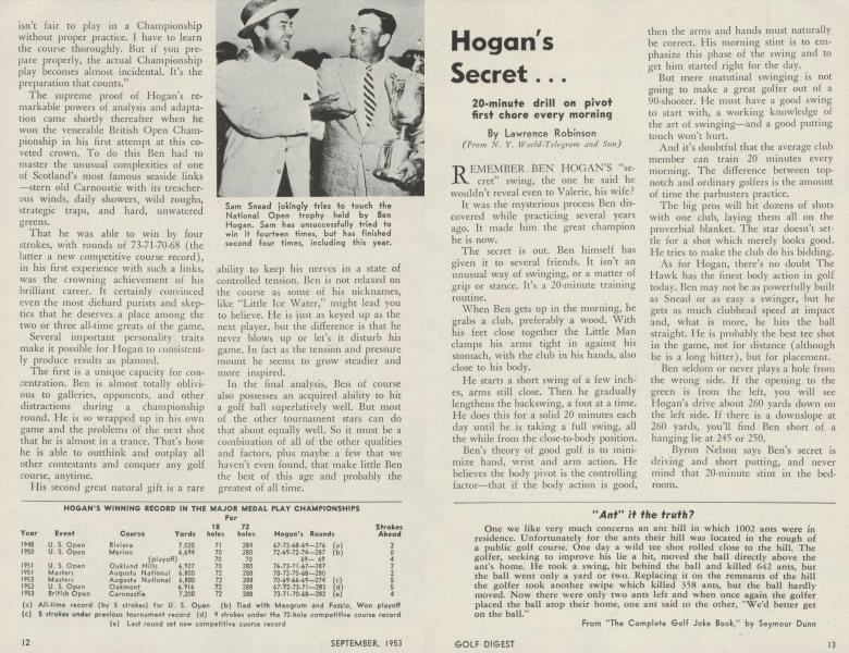 Hogan's Secret...