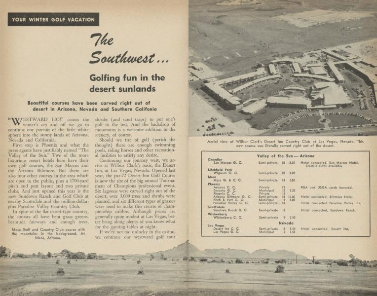 The Southwest... Golfing fun in the desert sunlands
