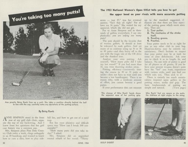 You're taking too many putts!