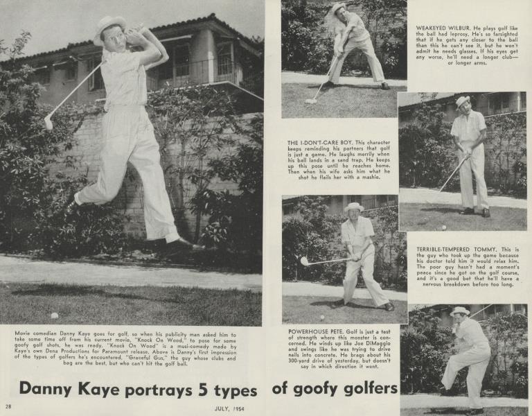 Danny Kaye portrays 5 types of goofy golfers