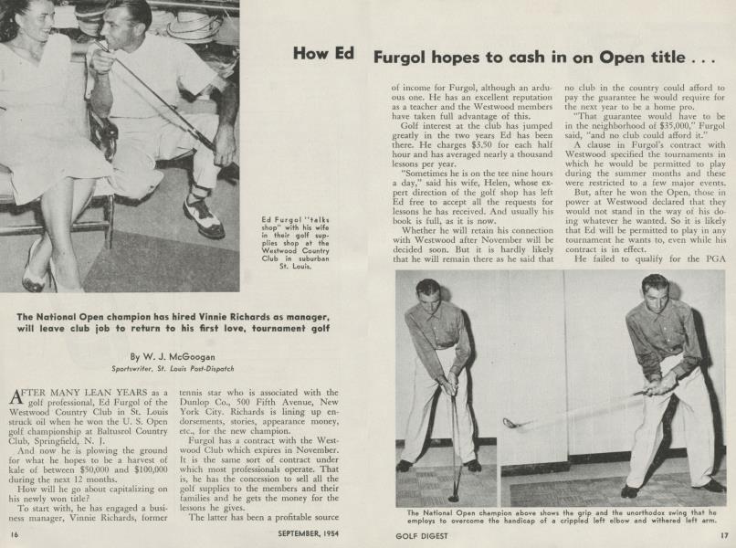 How Ed Furgol hopes to cash in on Open title . . .