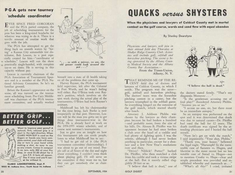 QUACKS VERSUS SHYSTERS