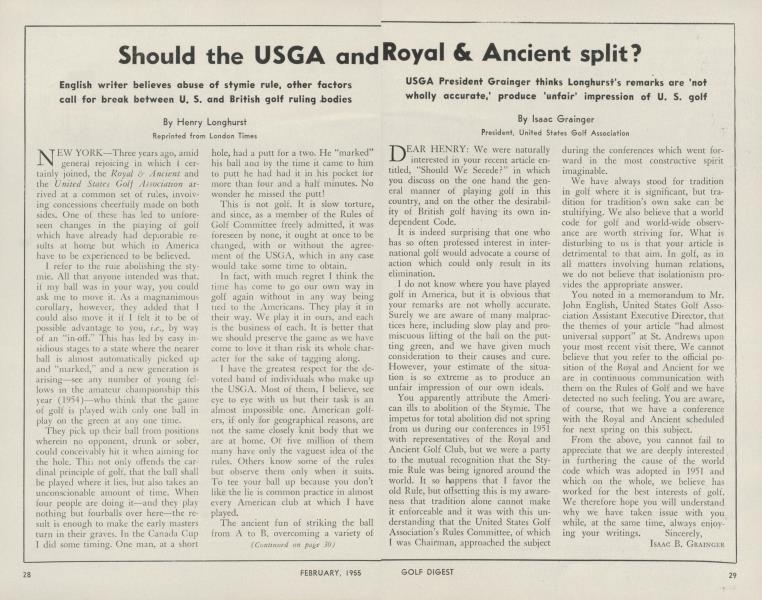 Should the USGA and R & A split?