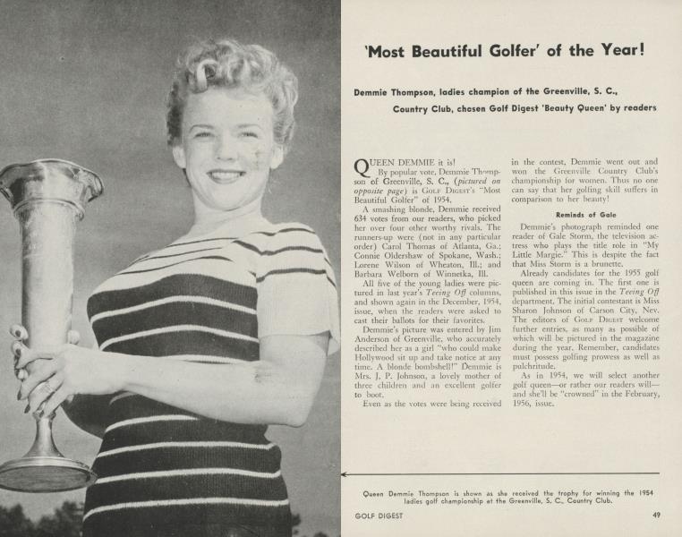 'Most Beautiful Golfer' of the Year!