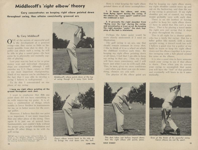 Middlecoff's 'right elbow' theory