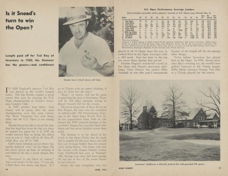 Is it Snead's turn to win the Open?