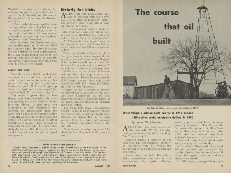 The course that oil built