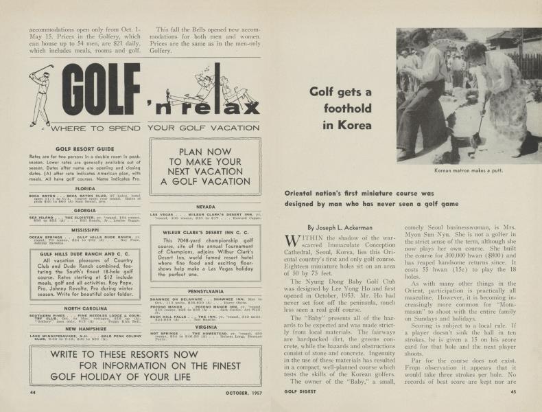 Golf gets a foothold in Korea