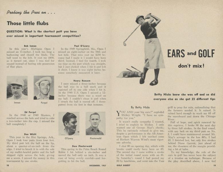 EARS and GOLF don't mix!