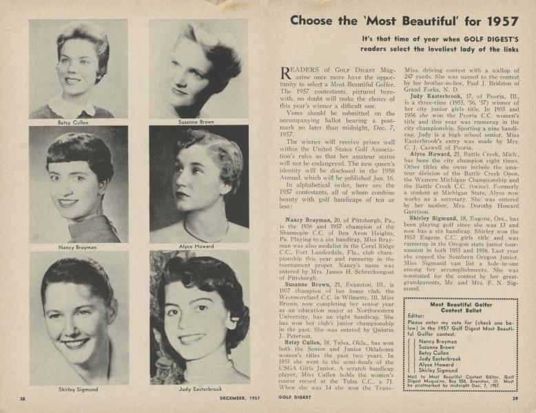 Choose the 'Most Beautiful' for 1957