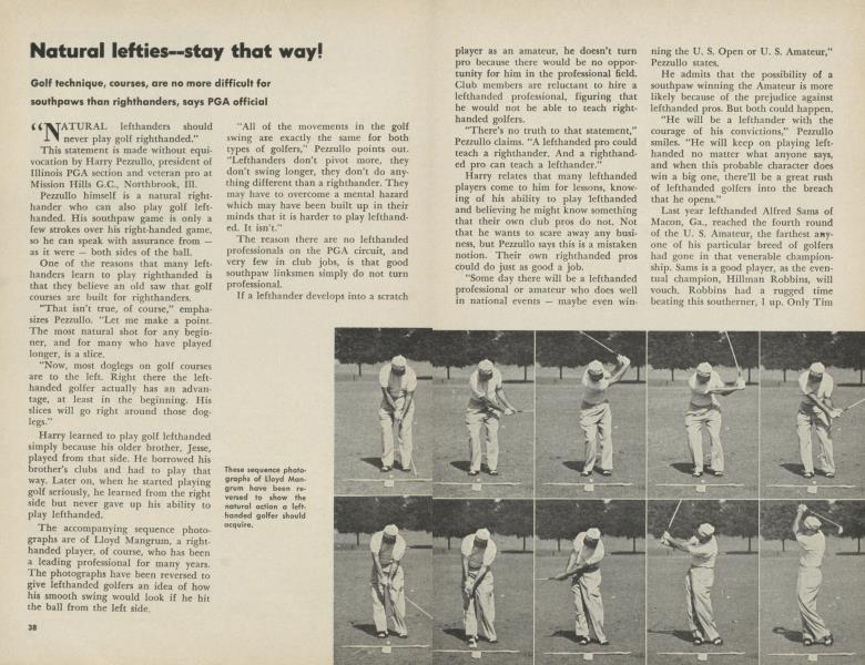 Natural lefties--stay that way!