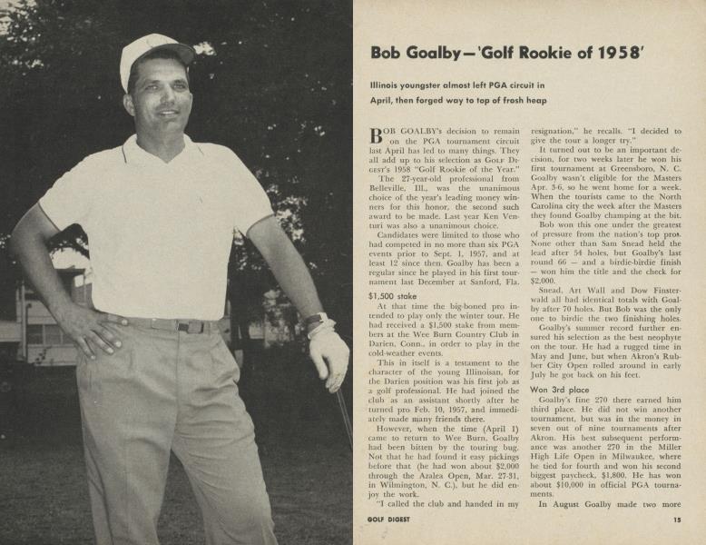 Bob Goalby—'Golf Rookie of 1958'