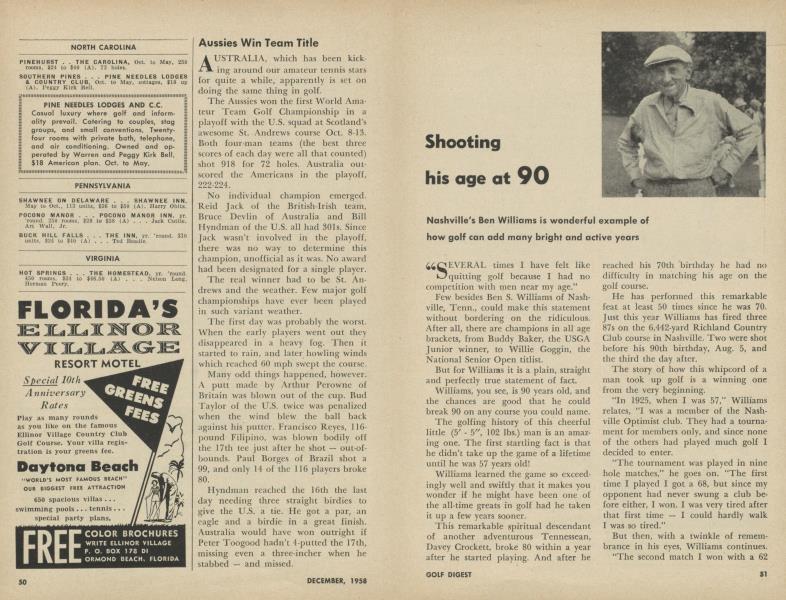 Shooting his age at 90