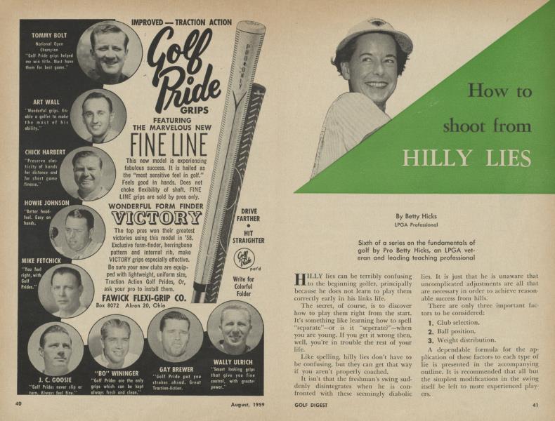 How to shoot from HILLY LIES