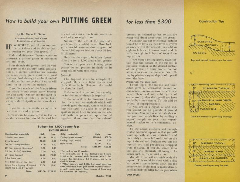 How to build your own PUTTING GREEN for less than $300