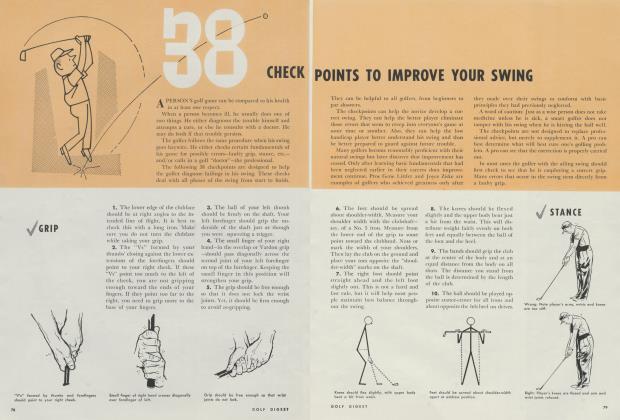 38 CHECK POINTS TO IMPROVE YOUR SWING