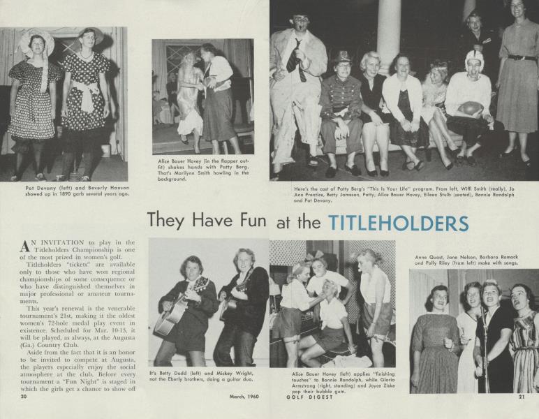 They Have Fun at the TITLEHOLDERS