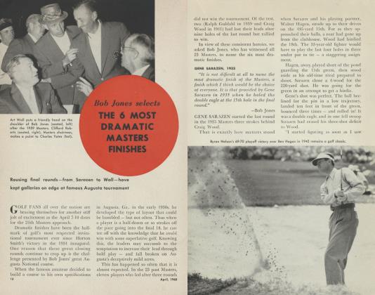 Bob Jones selects THE 6 MOST DRAMATIC MASTERS FINISHES