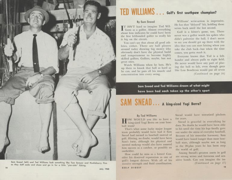 TED WILLIAMS... Golf's first southpaw champion?