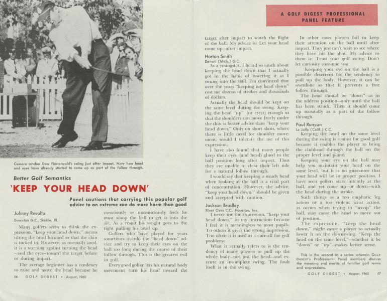 'KEEP YOUR HEAD DOWN'
