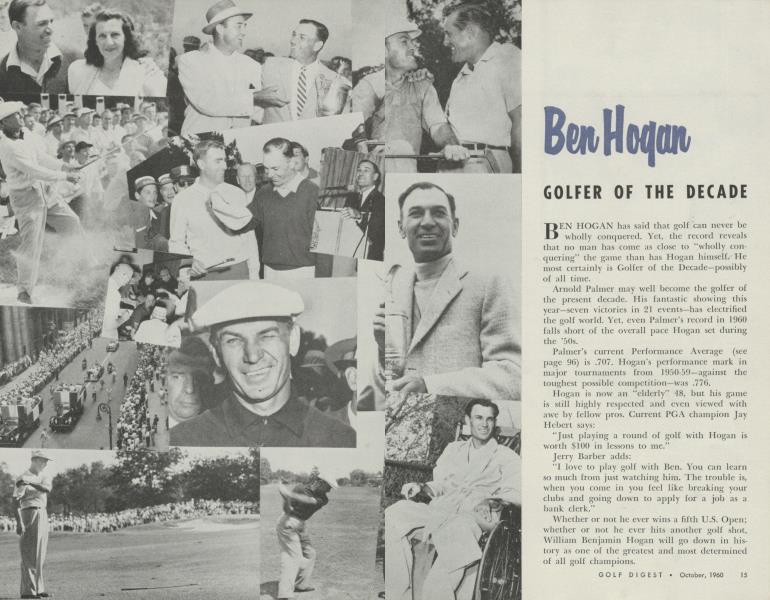 Ben Hogan GOLFER OF THE DECADE