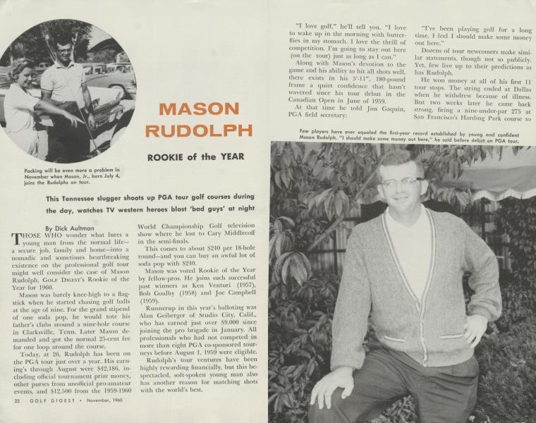 MASON RUDOLPH: ROOKIE of the YEAR