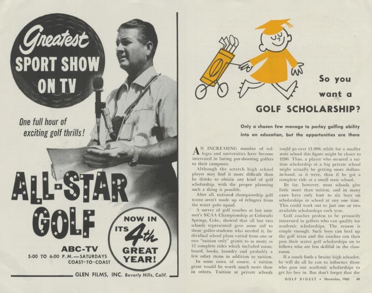 So you want a GOLF SCHOLARSHIP?