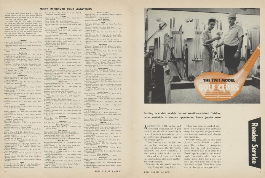 THE 1961 MODEL GOLF CLUBS