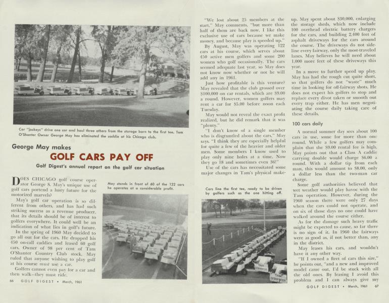George May makes GOLF CARS PAY OFF