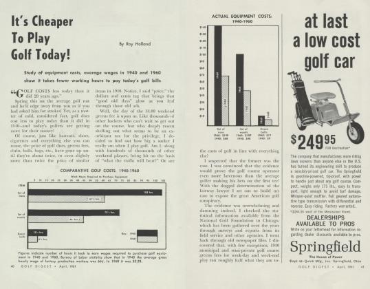 It's Cheaper To Play Golf Today!