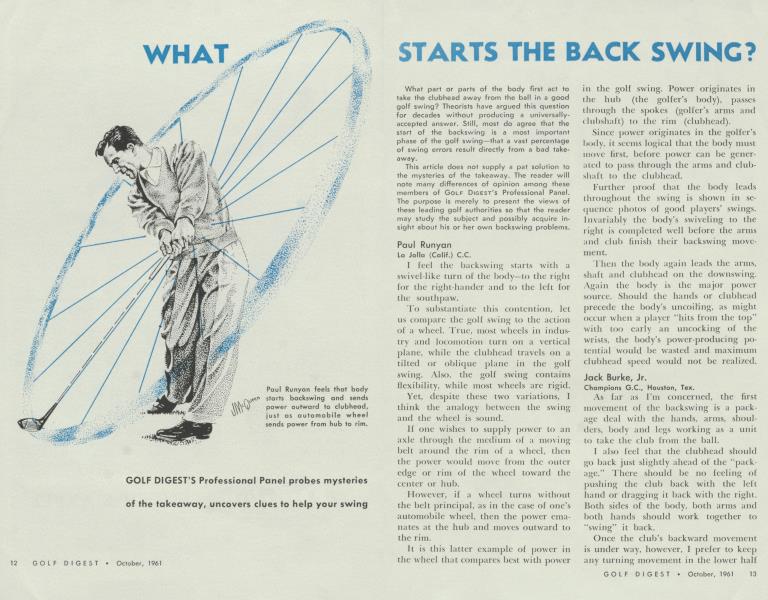 WHAT STARTS THE BACK SWING?