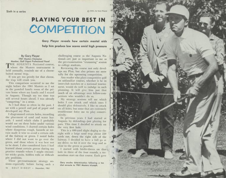 PLAYING YOUR BEST IN COMPETITION