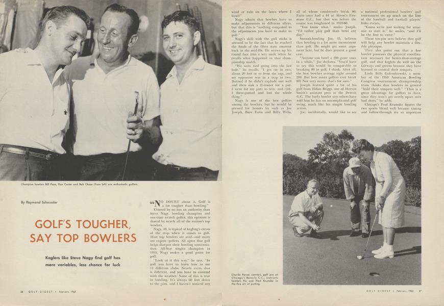 Golf's Tougher, Say Top Bowlers