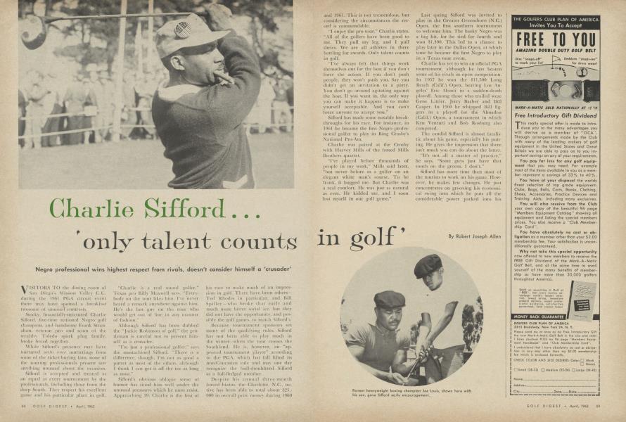 Charlie Sifford... 'only talent counts in golf'