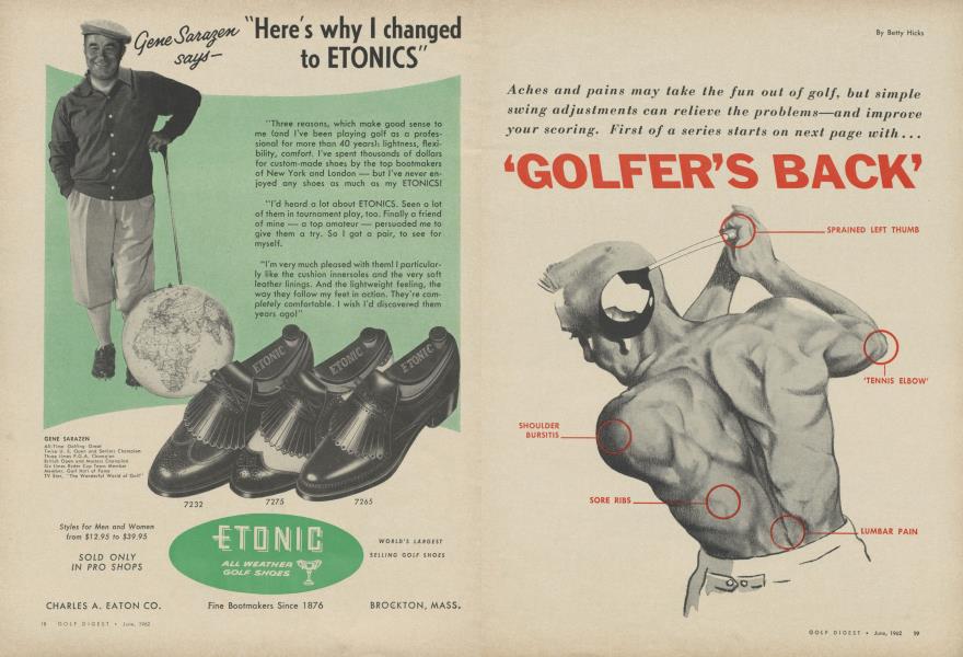 ‘GOLFER’S BACK’