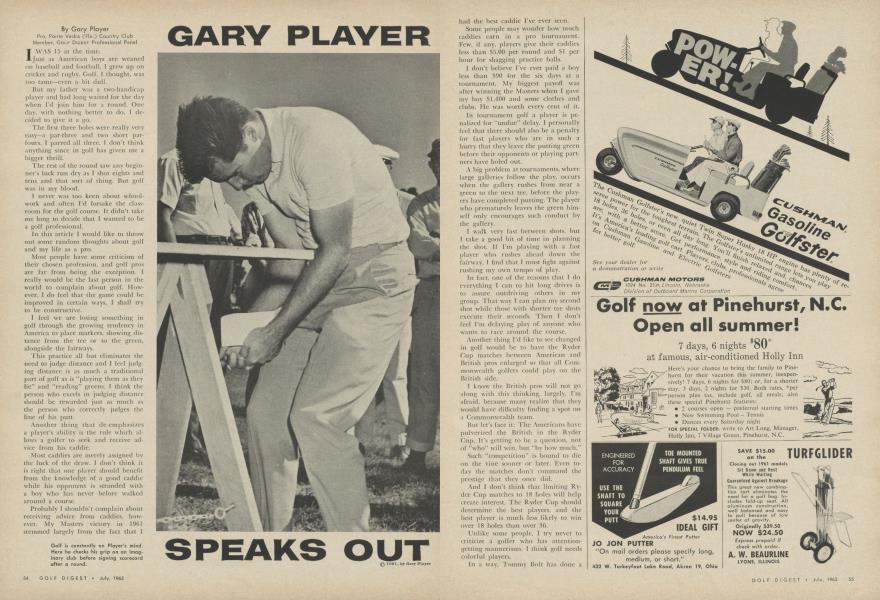 Gary Player Speaks Out