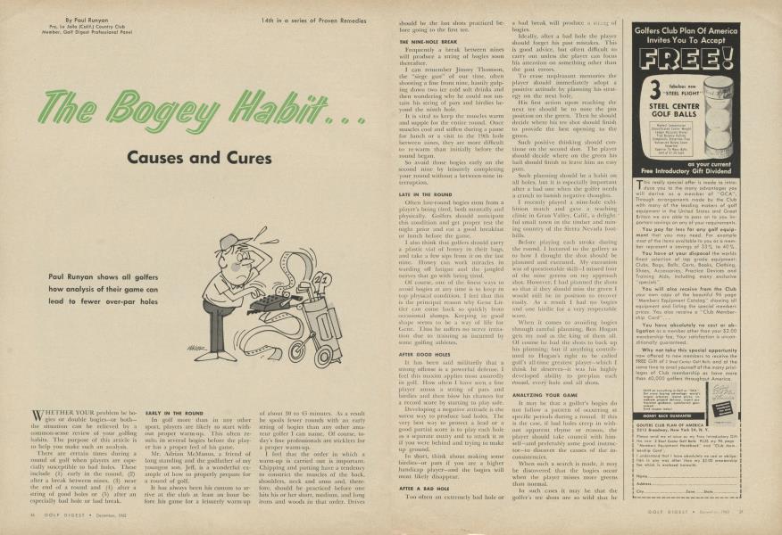 The Bogey Habit... Causes and Cures