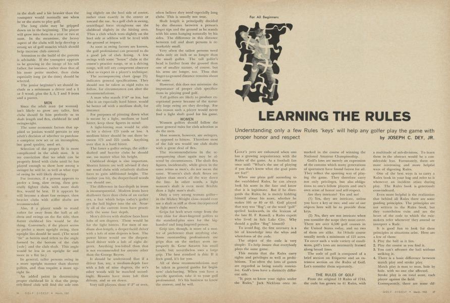 LEARNING THE RULES