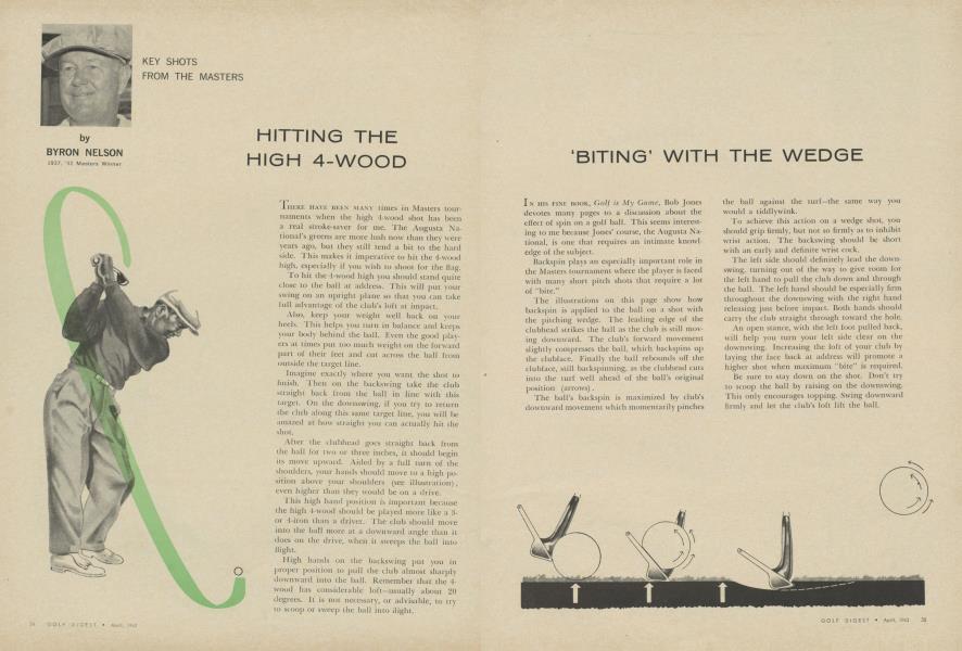 KEY SHOTS FROM THE MASTERS