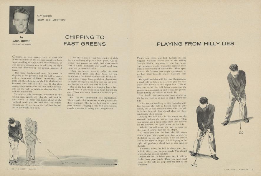 KEY SHOTS FROM THE MASTERS