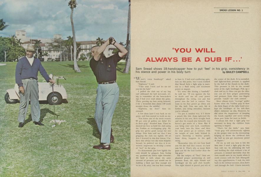 ‘YOU WILL ALWAYS BE A DUB IF...’