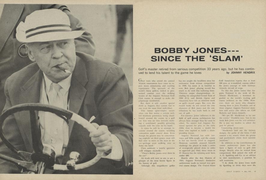 BOBBY JONES--SINCE THE ‘SLAM’