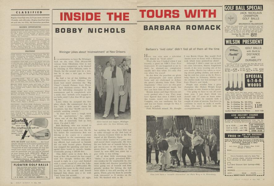 INSIDE THE TOURS WITH BARBARA ROMACK